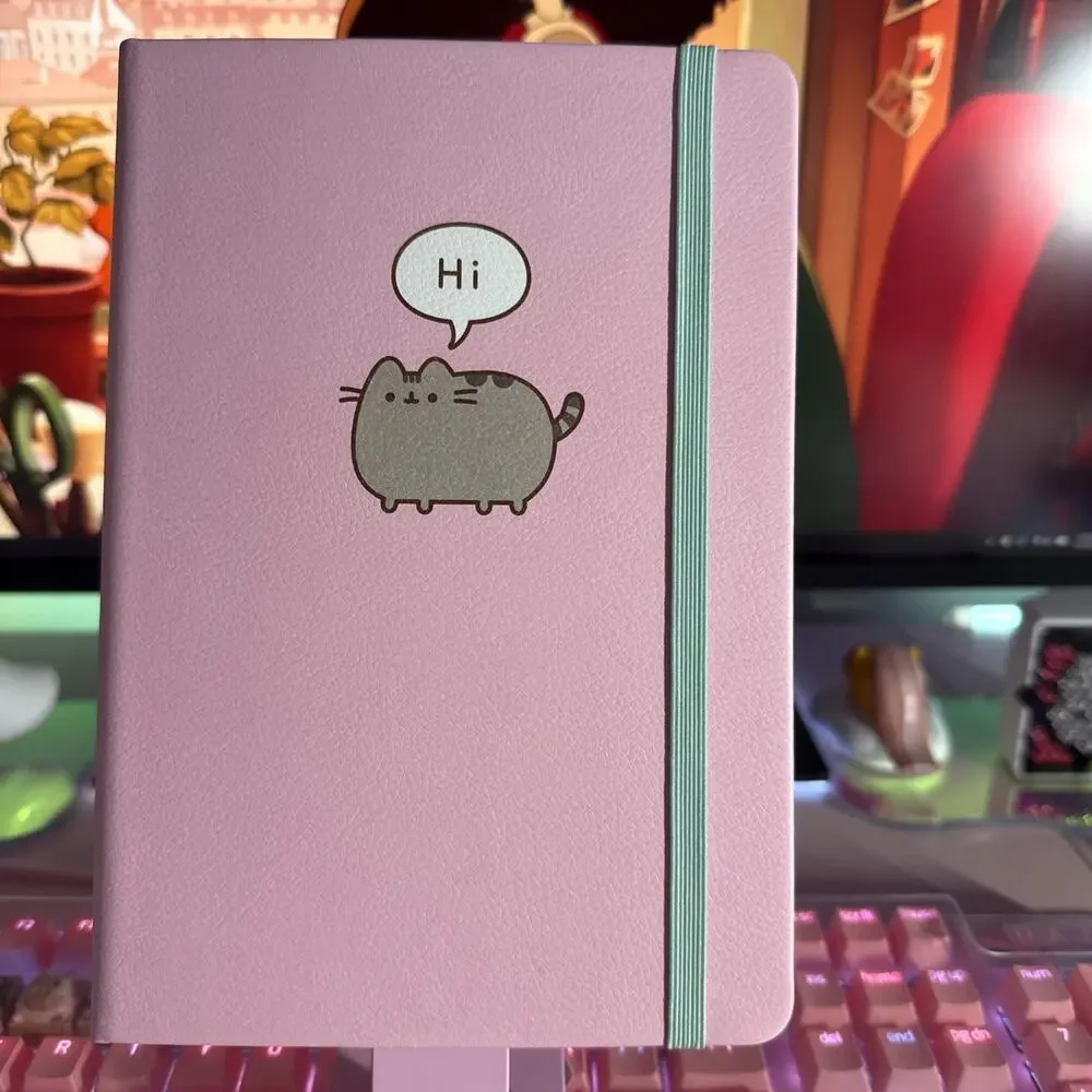 Pusheen Notebook Hi Pink Lined Journal Diary 160 Pages 2025 Casebound Elastic
